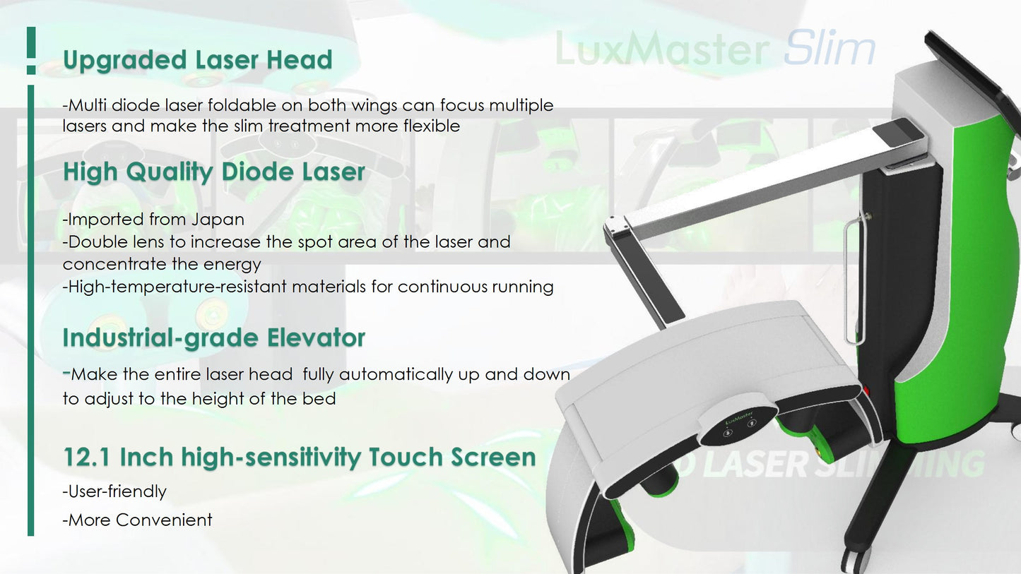 LuxMaster Slim – 532nm Green Laser for Fat Loss, Detox & Lymphatic Therapy (200mW)